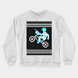 Vintage BMX Videogame pixel art Crewneck Sweatshirt